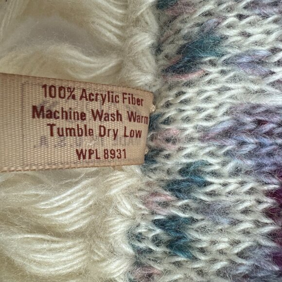 Vintage Knitted  Set of 3 Scarf Hat Beret Gloves NORDIC STYLE  Winter - Picture 8 of 14